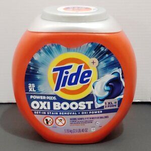 Tide Oxi Boost Power Deep Cleaning Concentrated Laundry Detergent Pods 25 Pacs